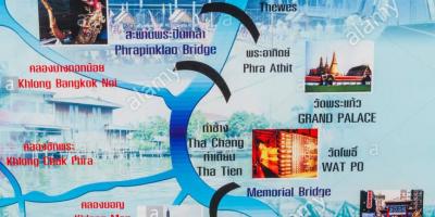 মানচিত্র chao phraya নদীর ব্যাংকক