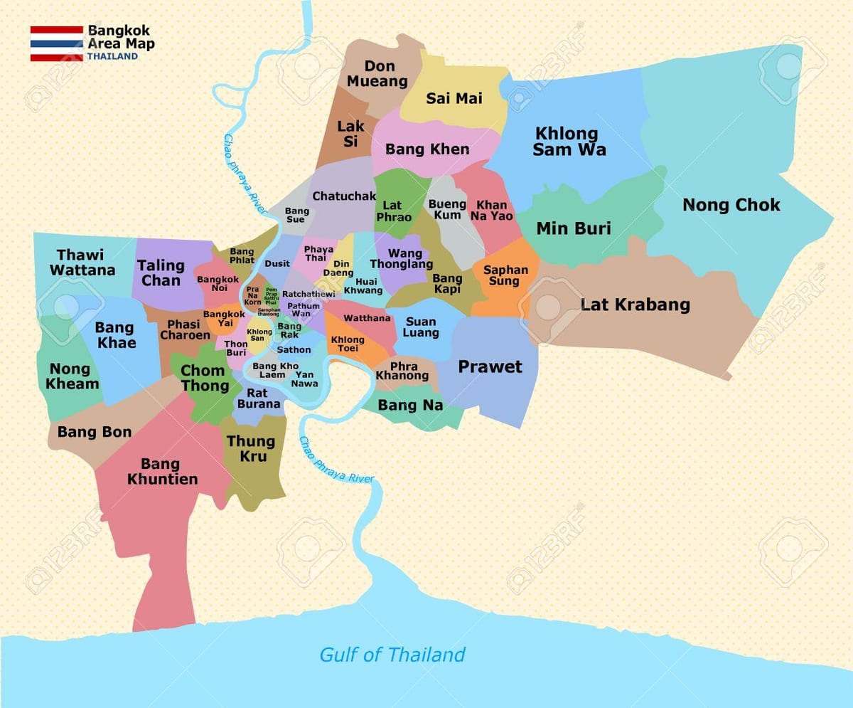 মানচিত্র ব্যাংকক জেলা