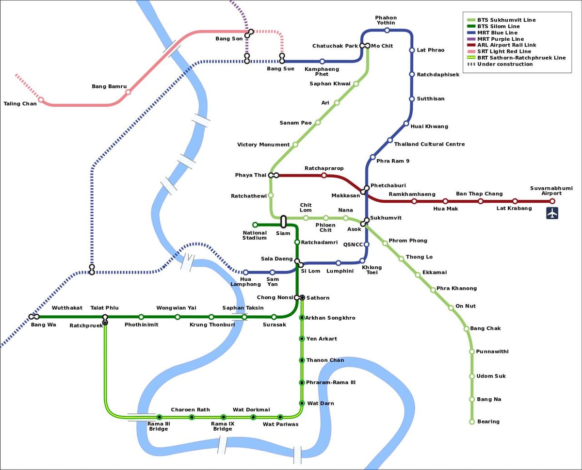mrt মানচিত্র, ব্যাংকক, থাইল্যান্ড