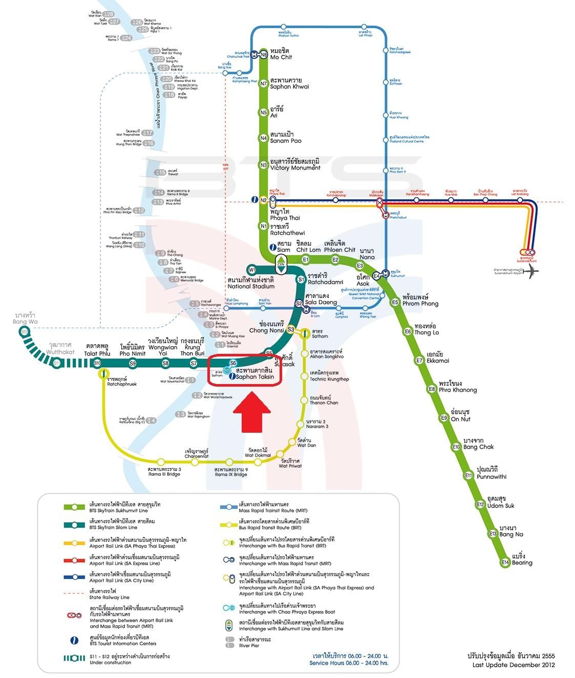 মানচিত্র saphan taksin bts station