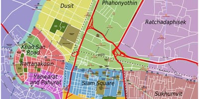 এলাকার ব্যাংকক মানচিত্র