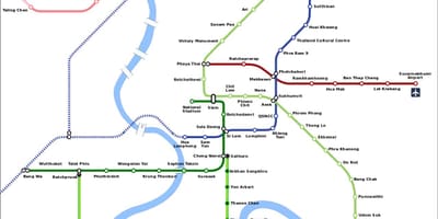 Mrt মানচিত্র, ব্যাংকক, থাইল্যান্ড